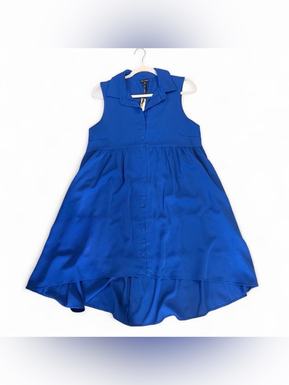 Coco + Carmen Sleeveless Button-Front Dress in Royal Blue